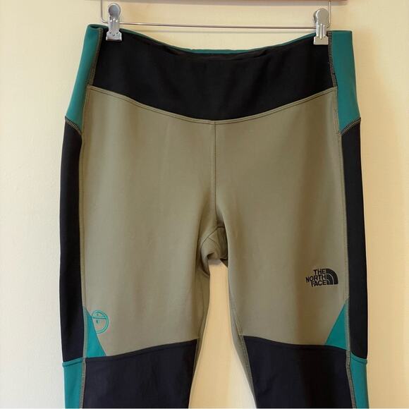 The North Face XL black green leggings athletic outdoor gorpcore sporty casual - Picture 2 of 9